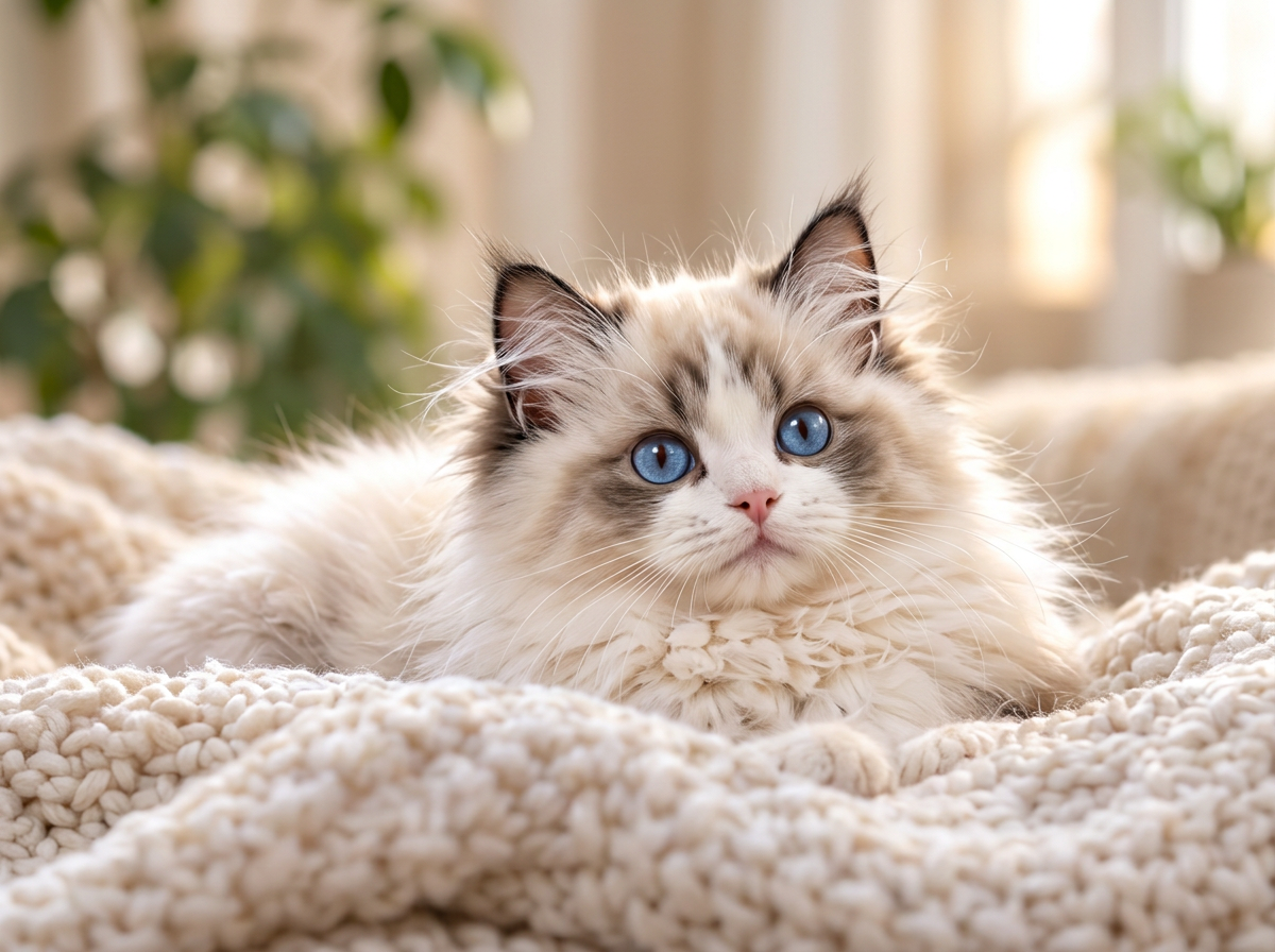 Ragdoll cat portrait